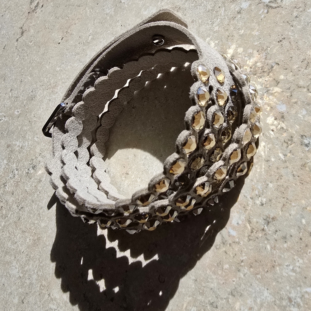 Swarovski Grey Suede Bracelet with Crystal Accents - Picture 3 of 8